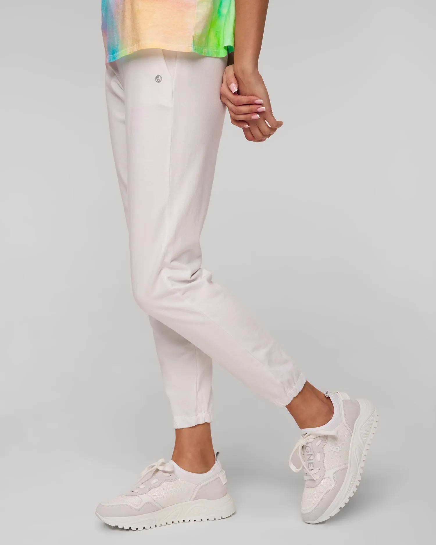 Women's white trousers Deha A00325-10001