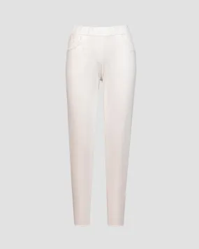 Women's white trousers Deha A00576-10001