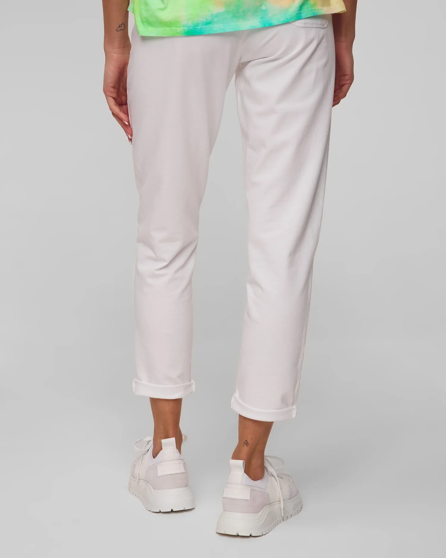 Women's white trousers Deha A00576-10001