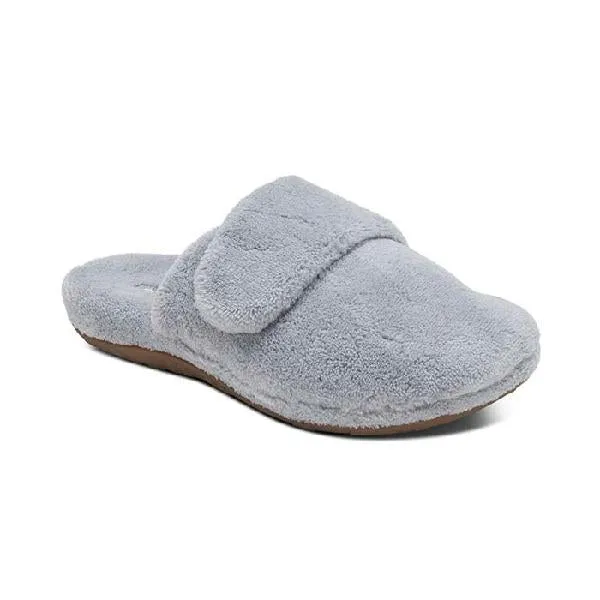 Womens Aetrex Mandy Closed-Toe Slipper in Grey