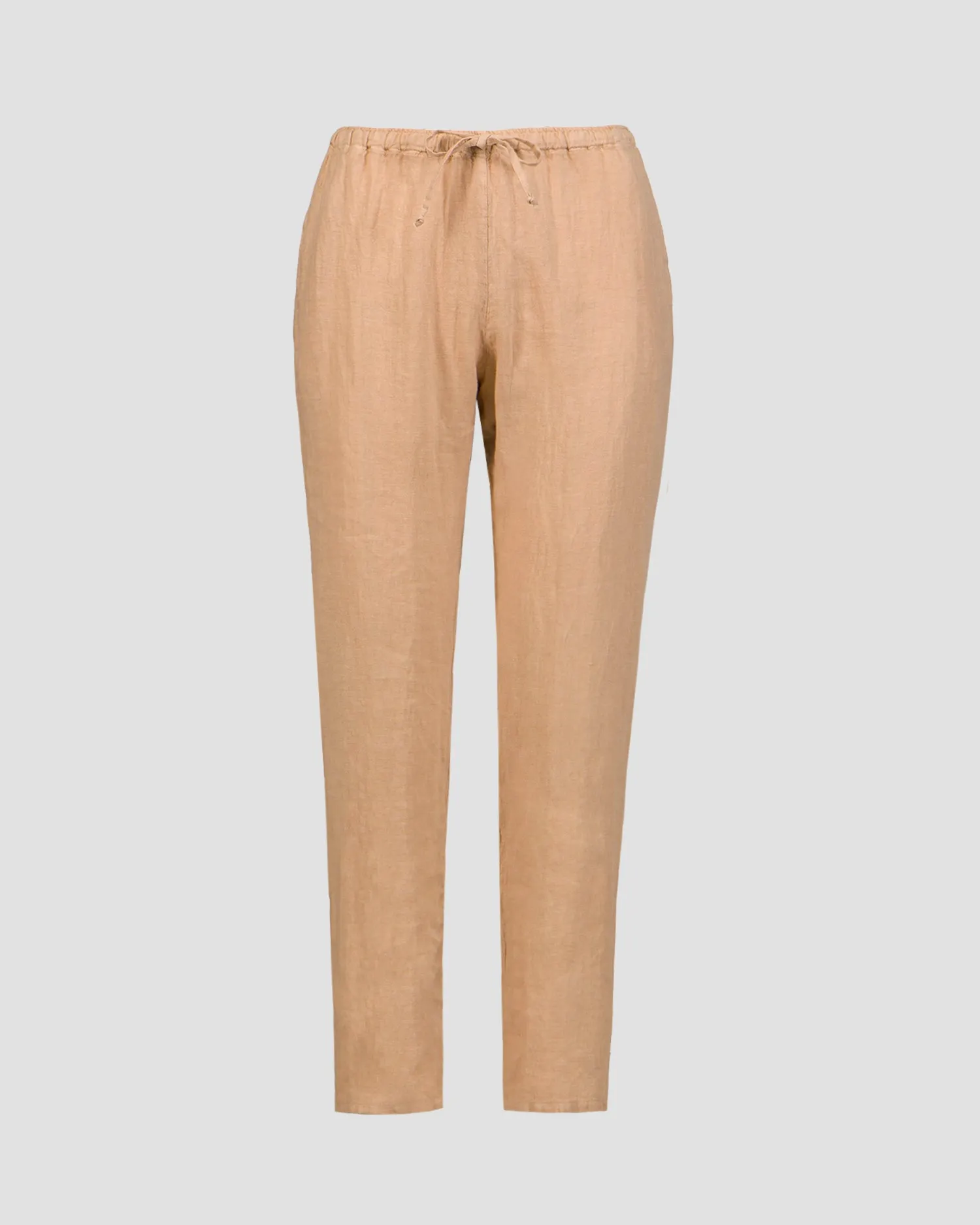 Women’s beige linen trousers Deha D02457-12111