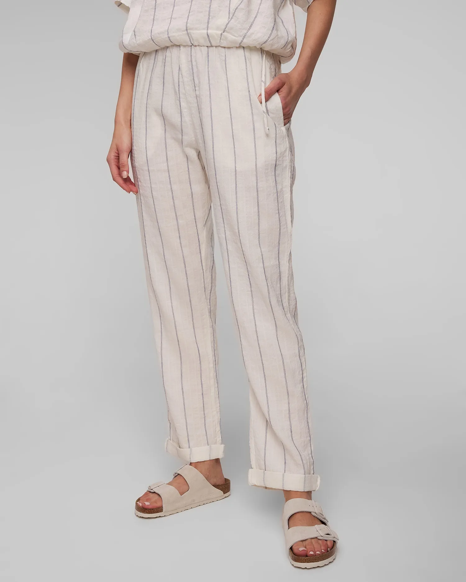 Women’s linen trousers Deha D02245-10001