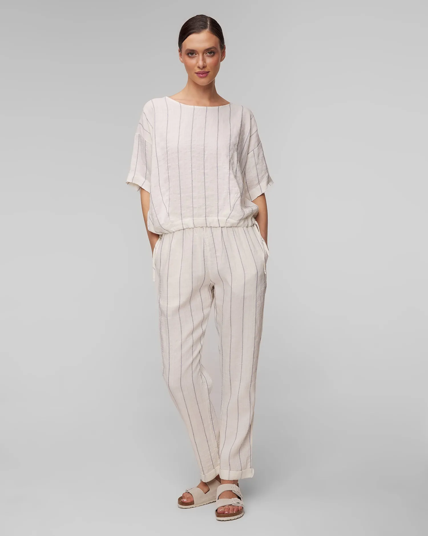 Women’s linen trousers Deha D02245-10001