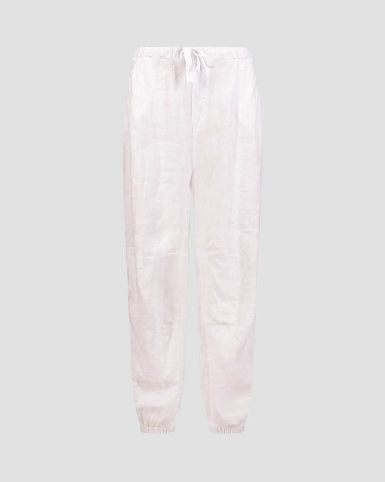 Women’s white linen trousers Deha D02455-10001