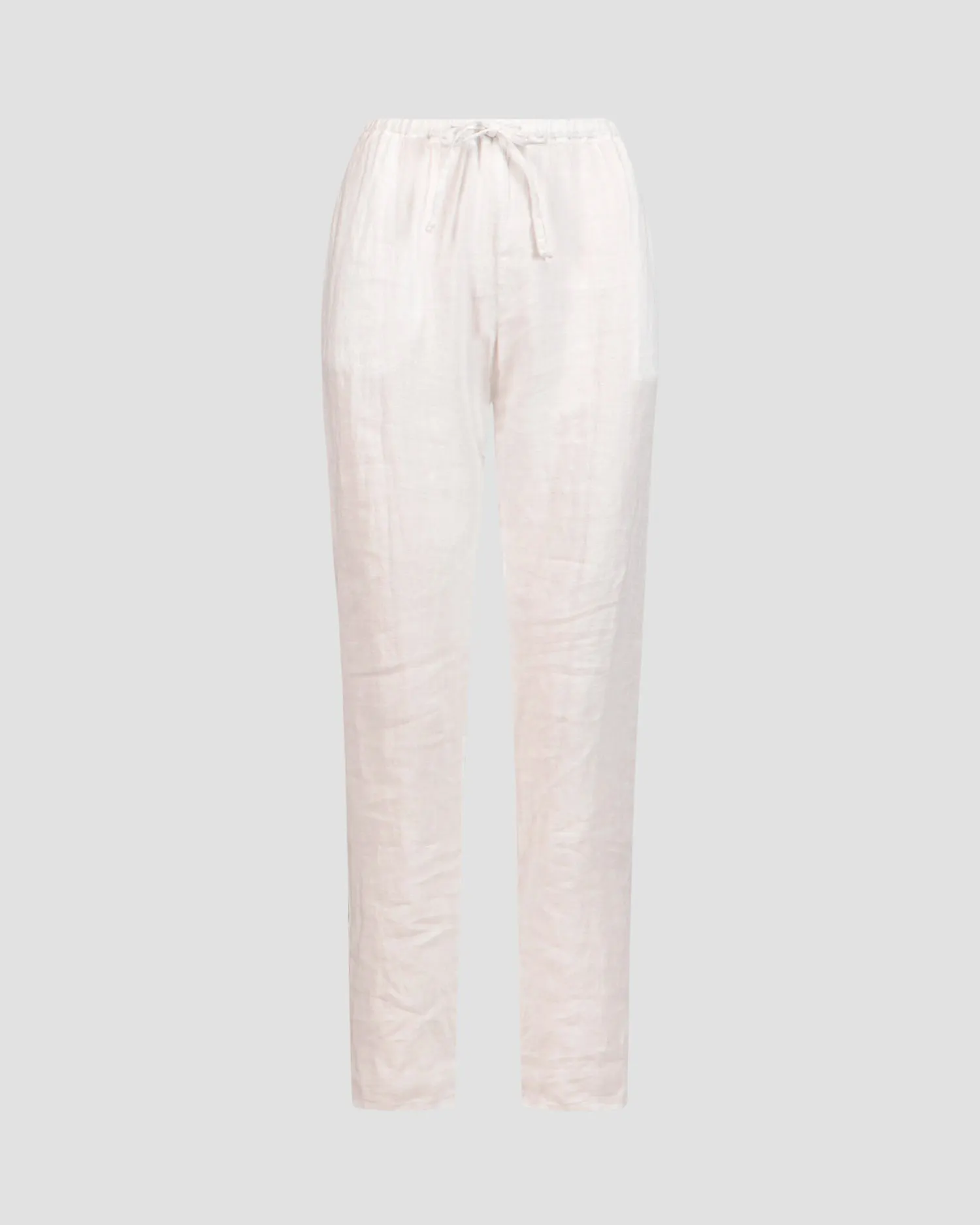 Women’s white linen trousers Deha D02457-10001