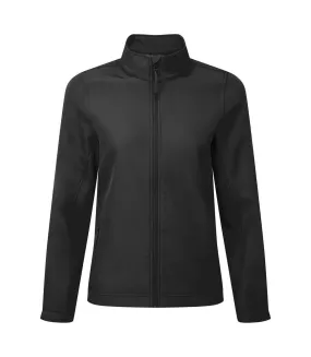 Womens/ladies windchecker recycled printable soft shell jacket black Premier