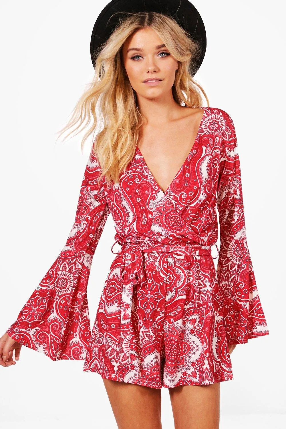 Wrap Paisley Romper