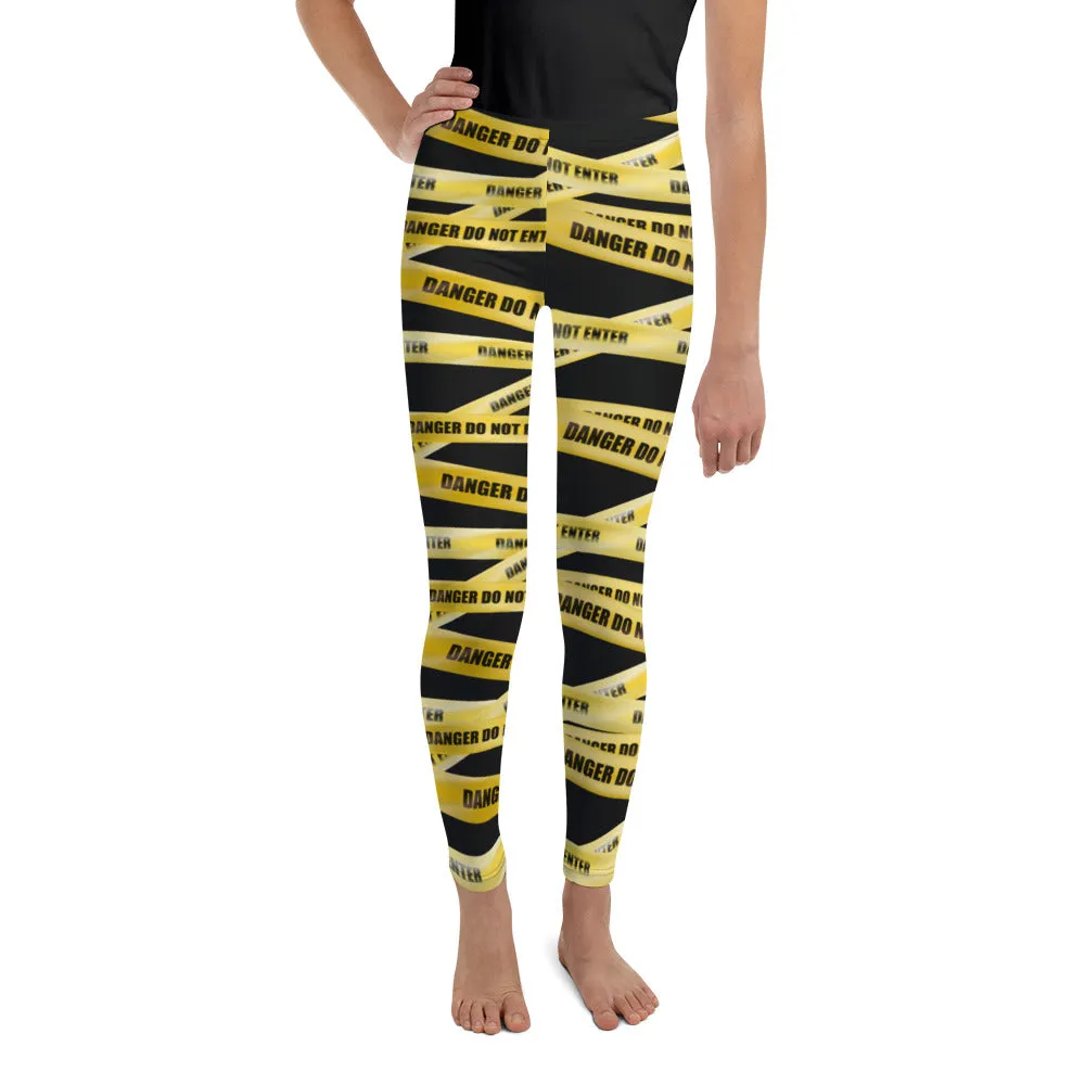 Yellow Tape Youth Leggings