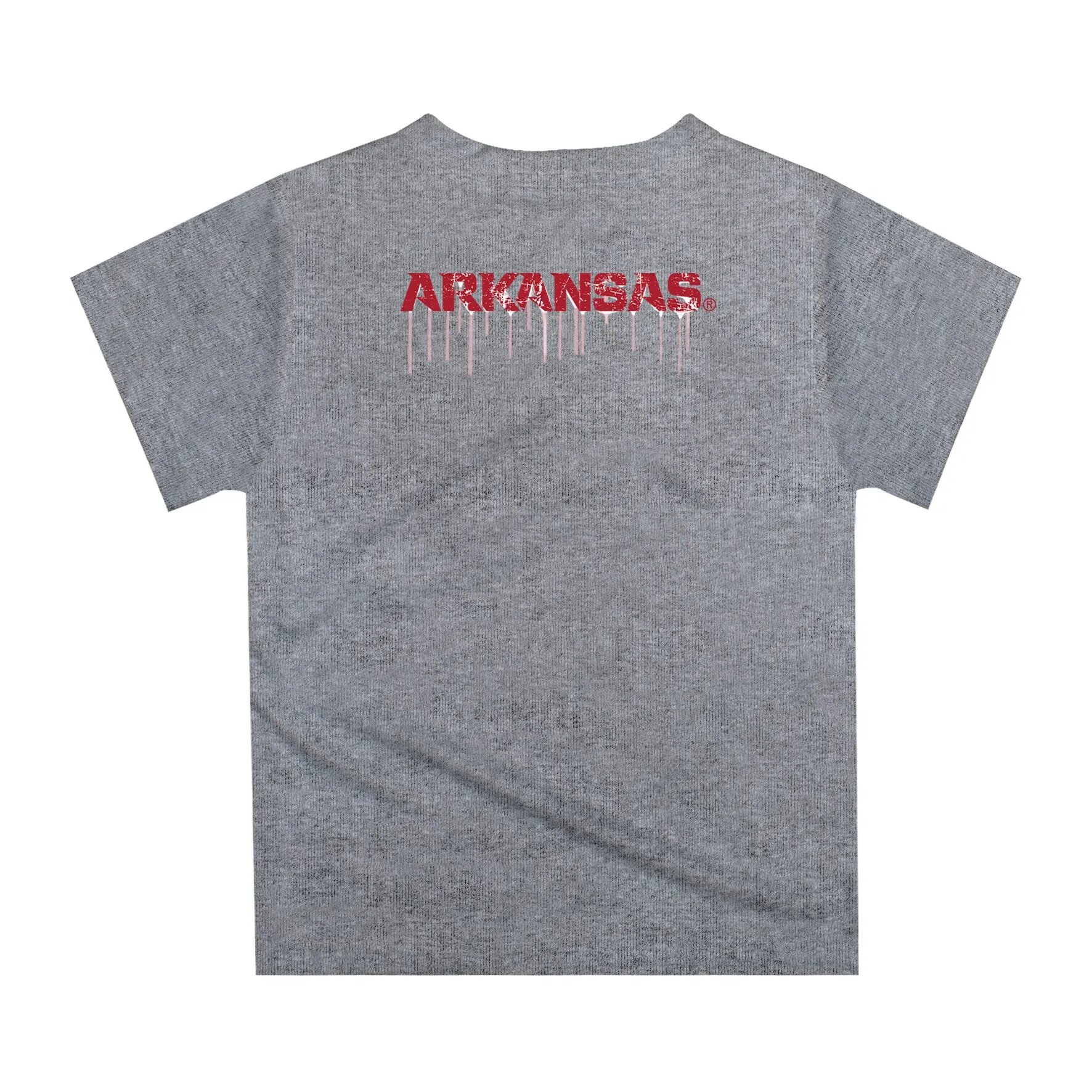 Youth Gray Arkansas Razorbacks Team Logo Dripping Helmet T-Shirt